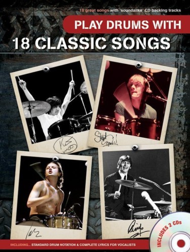 Play Drums With... 18 Classic Songs (+ płyta CD) - nuty na perkusję