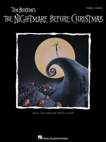 Danny Elfman: Tim Burton's The Nightmare Before Christmas (PVG) - nuty na fortepian, melodia, akordy gitarowe i słowa - piosenki z filmu Miasteczko Halloween