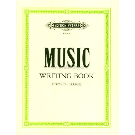 Zeszyt nutowy A4 pionowy 12 pięciolinii 48 stron - Peters music writing book