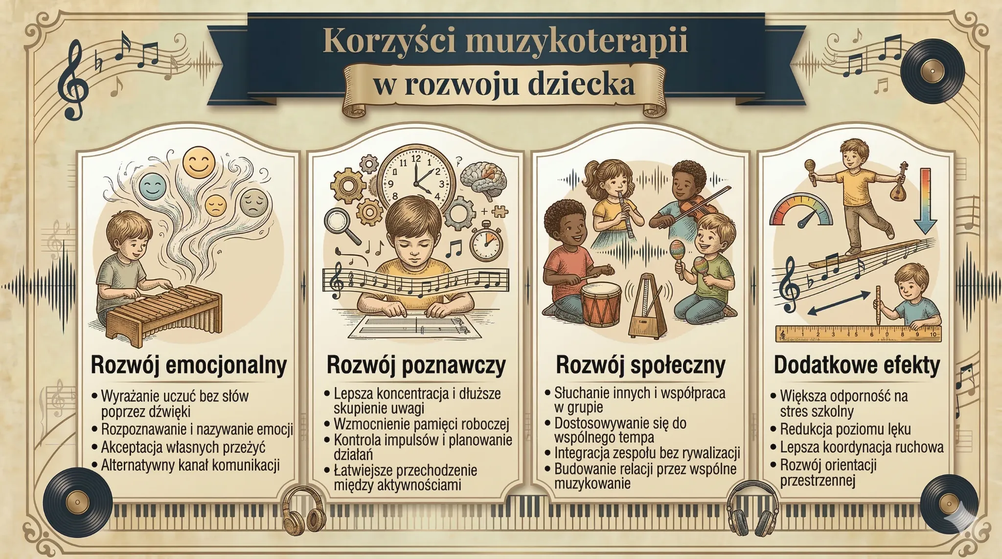 Korzyści muzykoterapii w rozwoju dziecka