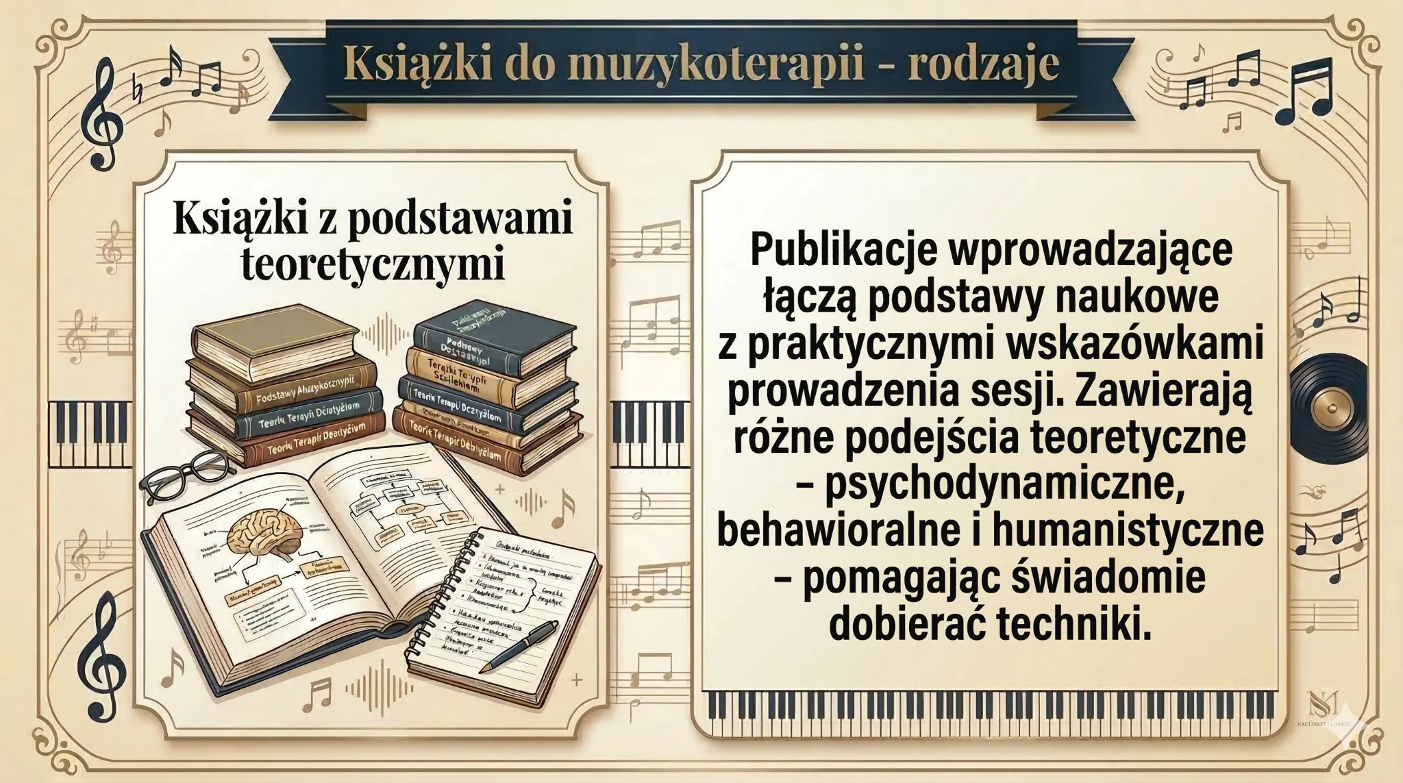 Książki do muzykoterapii - rodzaje - książki z podstawami teoretycznymi