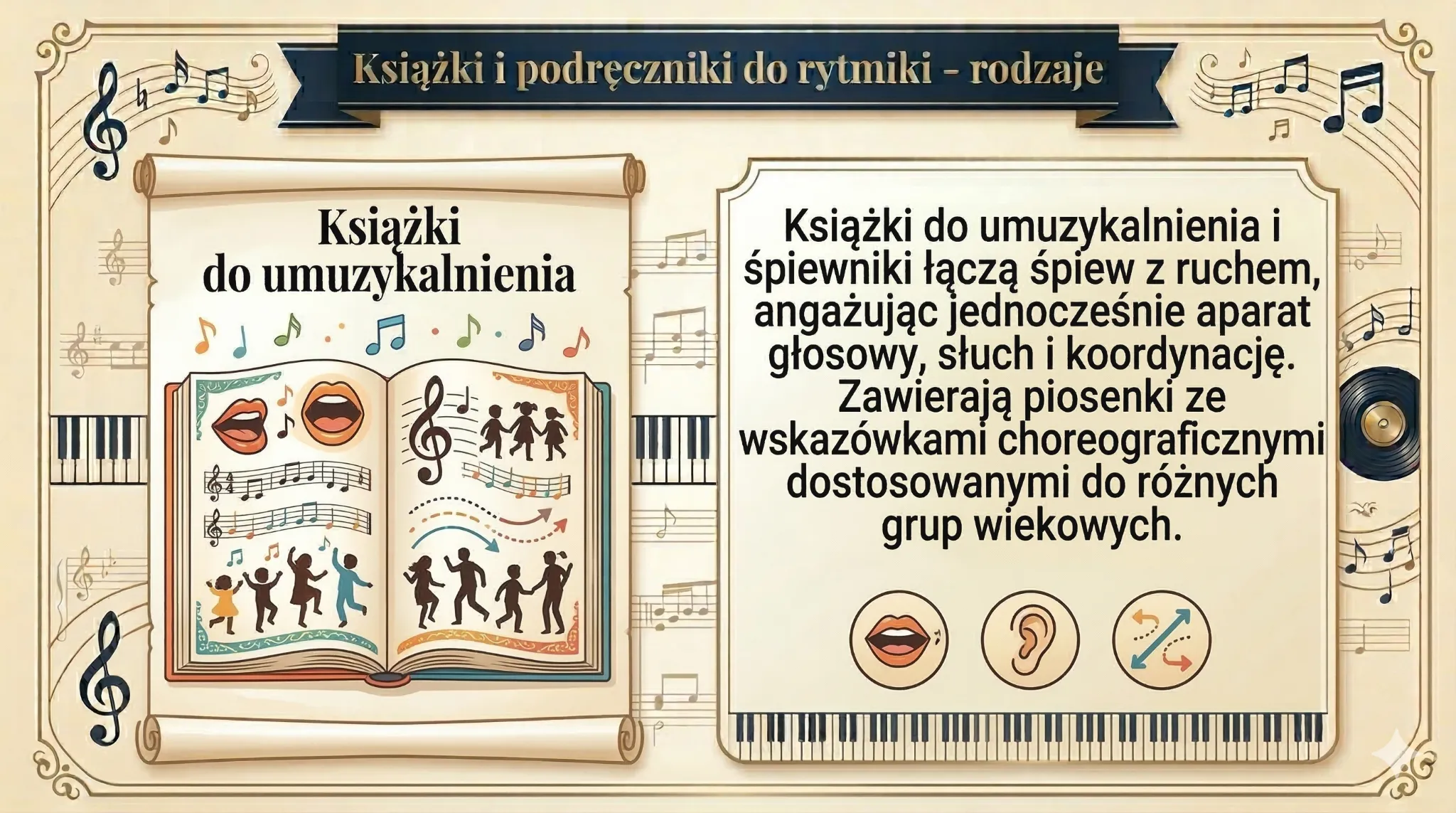 Książki i podręczniki do rytmiki - rodzaje - książki do umuzykalnienia