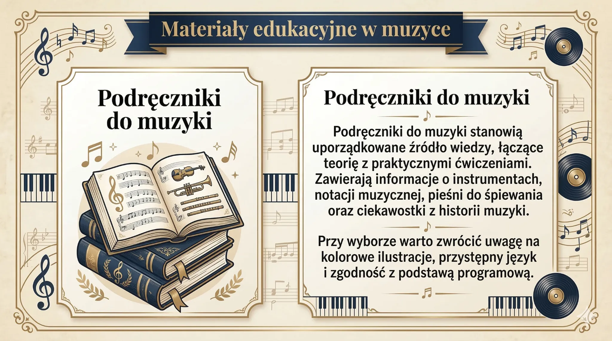 Materiały edukacyjne w muzyce - podręczniki do muzyki