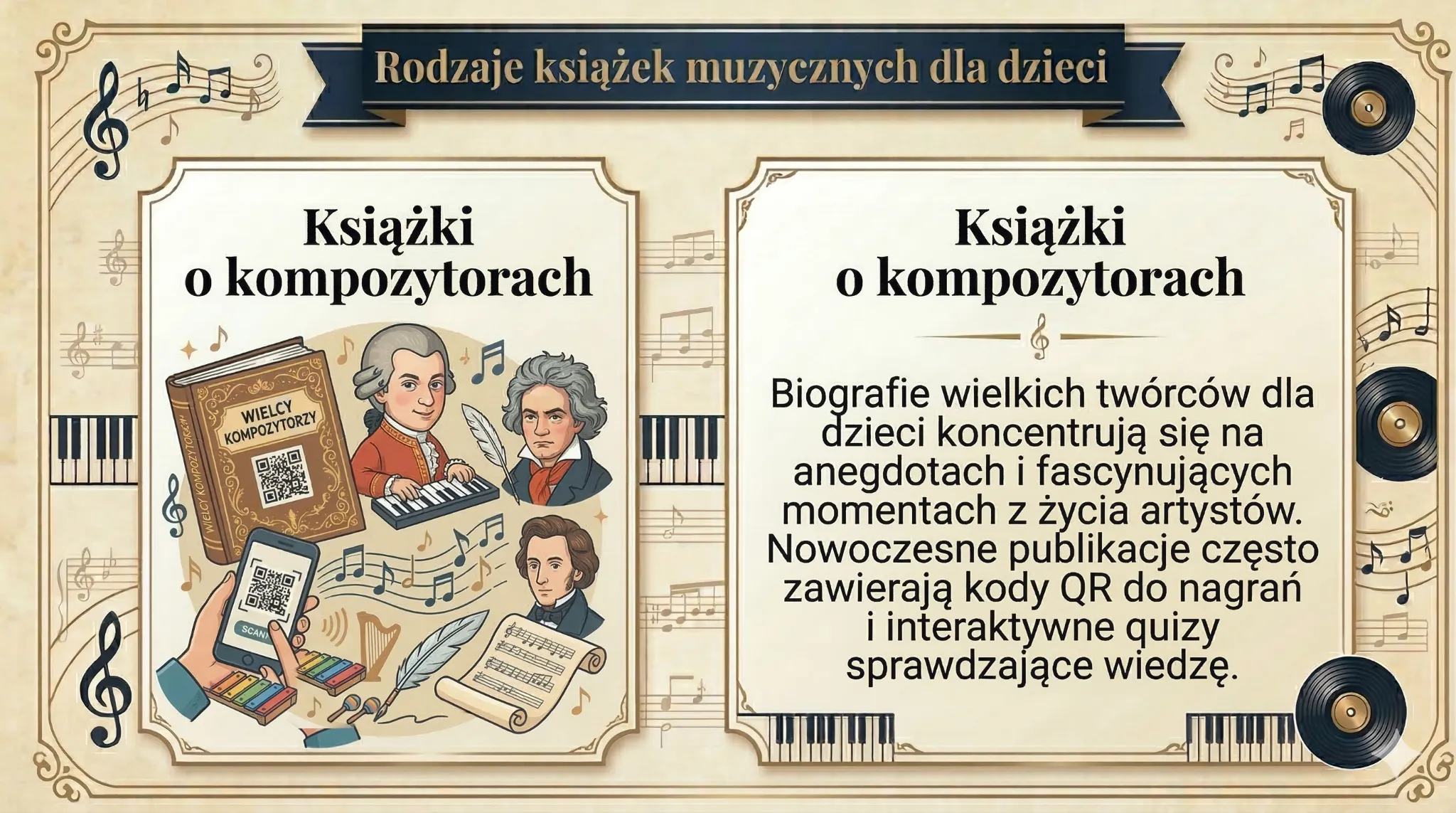 Rodzaje książek muzycznych dla dzieci - książki o kompozytorach