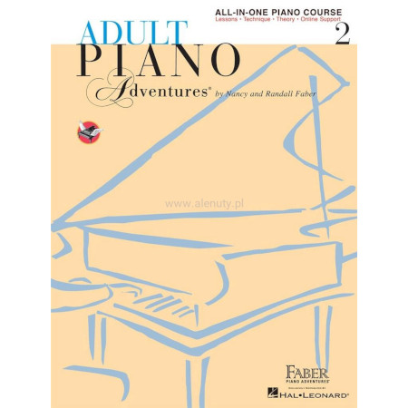 Adult Piano Adventures: All-in-One Course Book 2 (+ audio online) - Nancy & Randall Faber - szkoła gry na fortepian dla dorosłych