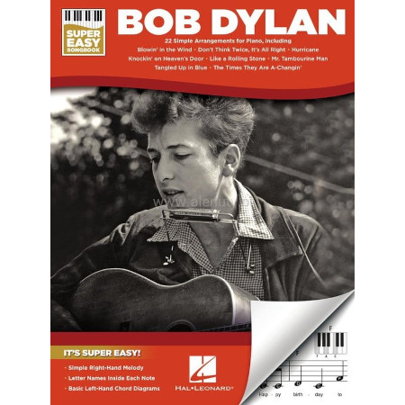 Super Easy Songbook: Bob Dylan - proste nuty literowe na pianino lub keyboard
