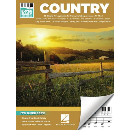 Super Easy Songbook: Country - proste nuty literowe na pianino lub keyboard