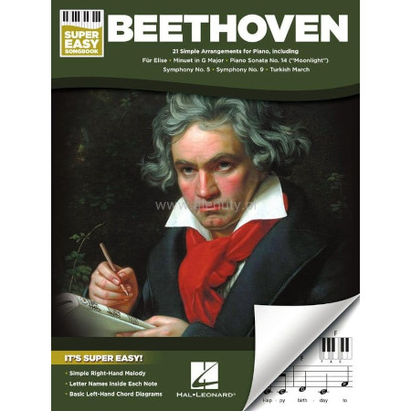 Super Easy Songbook: Ludwig van Beethoven - proste nuty literowe na pianino lub keyboard