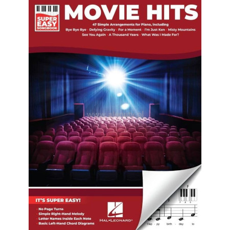 Super Easy Songbook: Movie Hits - melodie filmowe - proste nuty literowe na pianino lub keyboard
