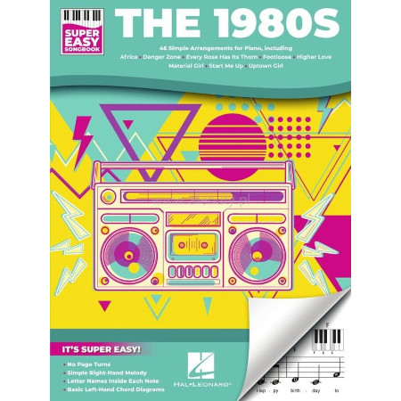 Super Easy Songbook: The 1980s - przeboje z lat 80-tych - proste nuty literowe na pianino lub keyboard