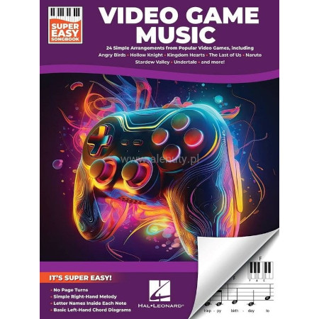 Super Easy Songbook: Video Game Music - piosenki z gier komputerowych - proste nuty literowe na pianino lub keyboard