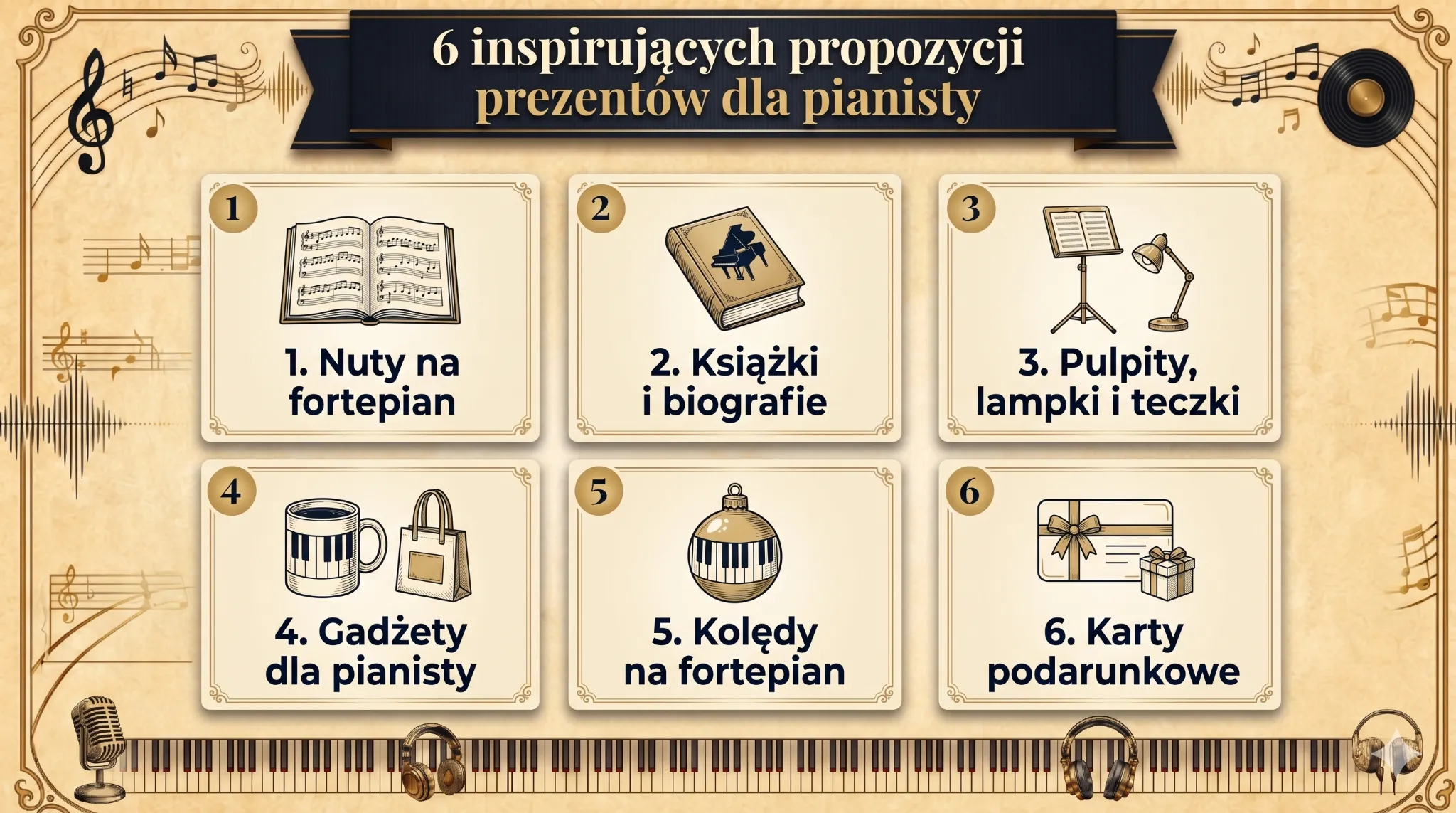 6 inspirujących propozycji prezentów dla pianisty