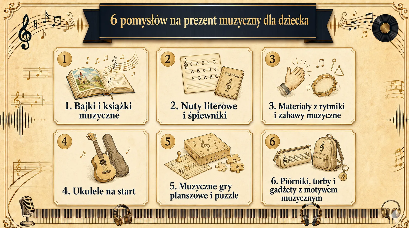 6 pomysłów na prezent muzyczny dla dziecka