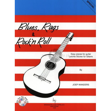 Joep Wanders: Blues Rags & Rock 'n' Roll (+ płyta CD) - nuty na gitarę klasyczną