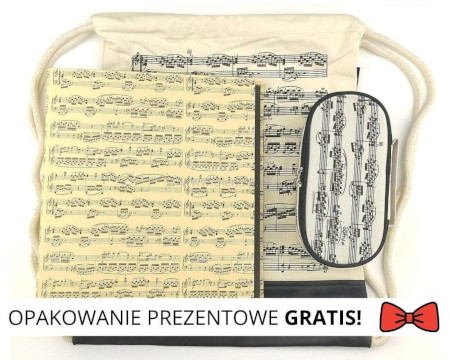 Prezent dla muzyka: plecak, segregator na nuty i piórnik