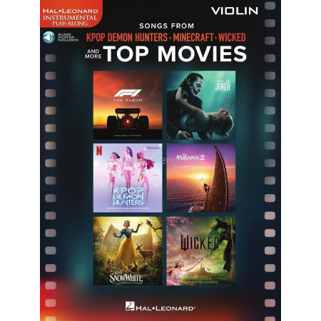 Songs from Kpop Demon Hunters Minecraft Wicked and more Top Movies: Violin - 12 piosenek z filmów - nuty na skrzypce (+ audio online)