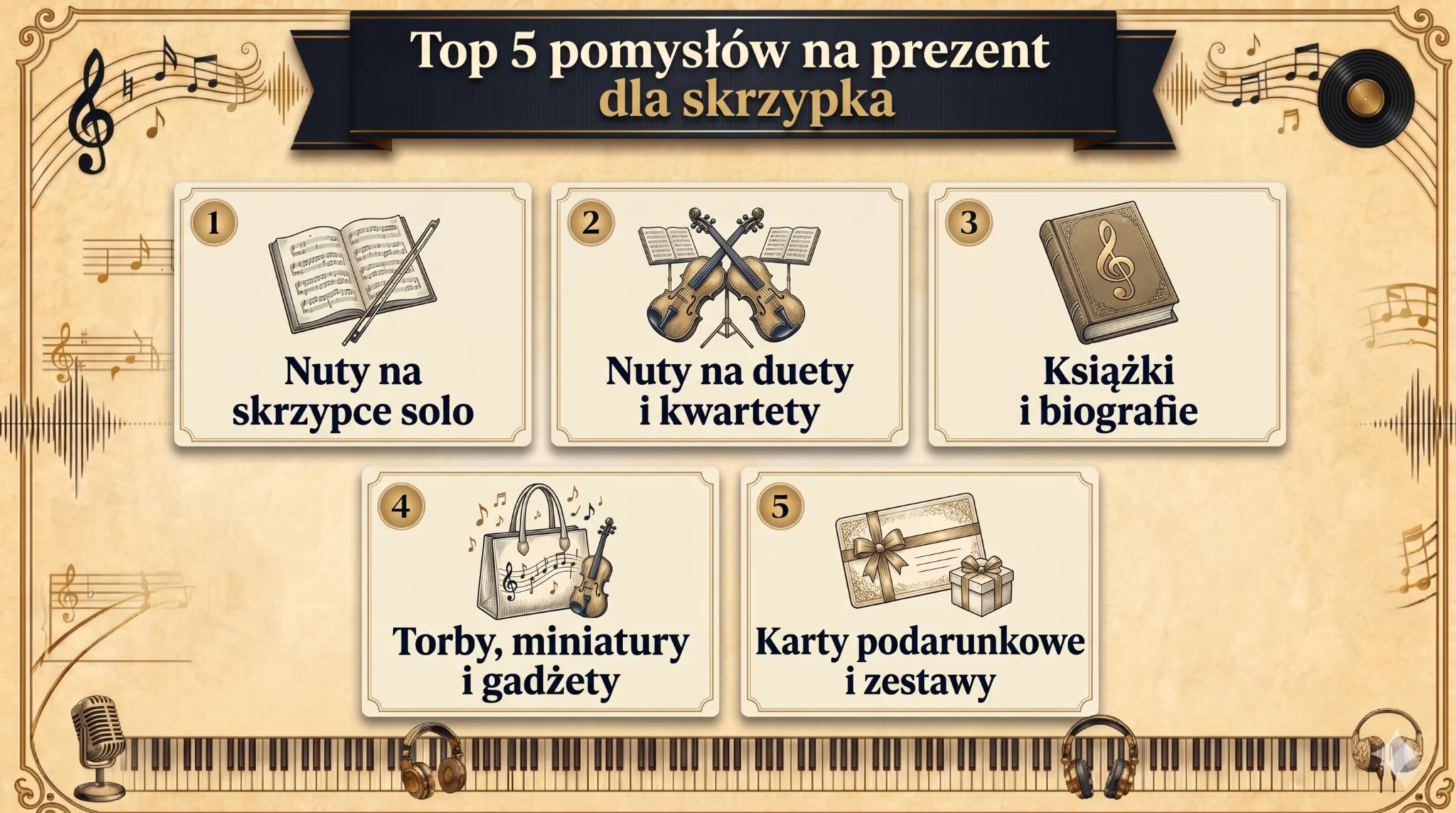 Top 5 pomysłów na prezent dla skrzypka