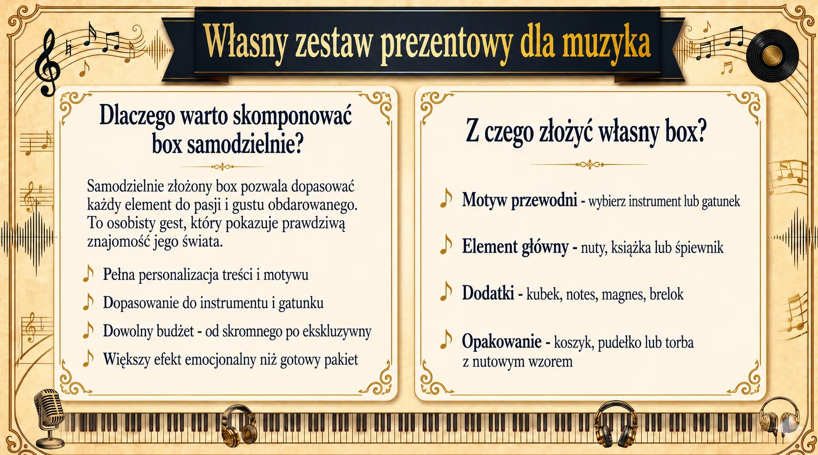Własny zestaw prezentowy dla muzyka