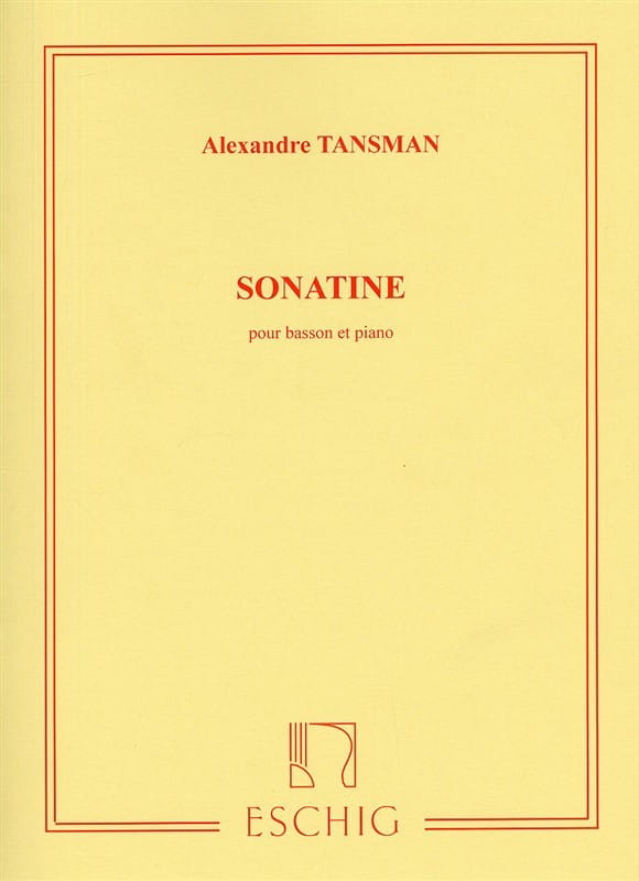 Alexandre Tansman: Sonatine pour Basson et Piano - nuty na fagot i fortepian