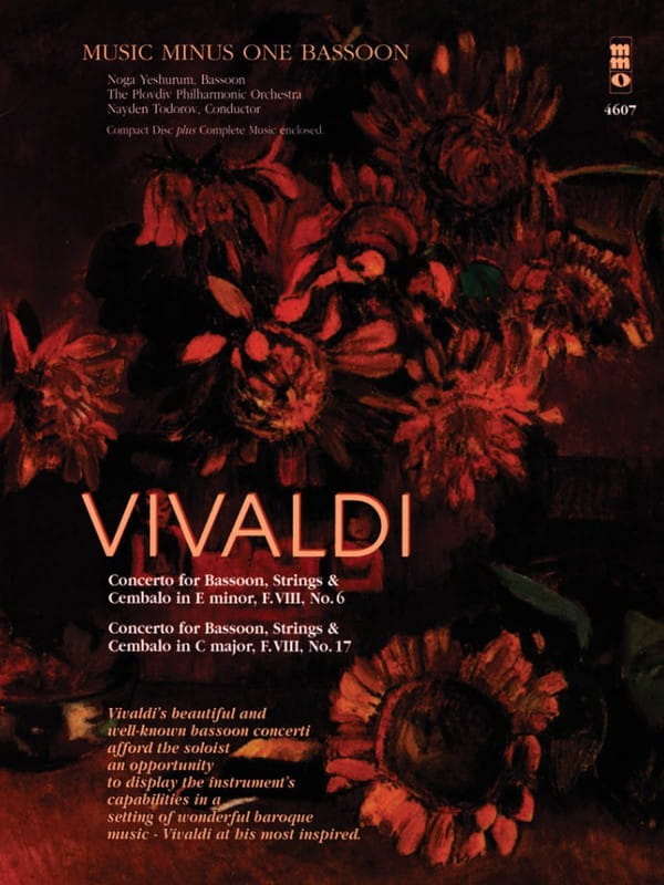 Antonio Vivaldi: 2 Concertos No. 6 (RV484) and No. 17 (RV472) for Bassoon with CD - nuty na fagot solo (+ płyta CD)
