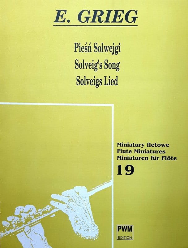 Pieśń Solwejgi - nuty na flet z fortepianem - Edvard Grieg