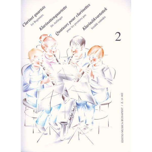 Clarinet Quartets for Beginners 2 - Perényi Éva, Perényi Péter, Fricsovszky Ottó - kwartety klarnetowe dla początkujących