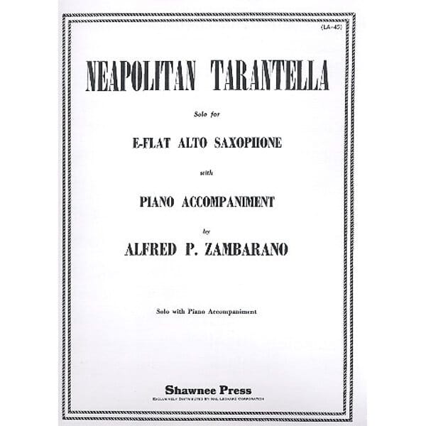 Alfred Pasqual Zambarano - Neapolitan Tarantella - nuty na saksofon altowy i fortepian