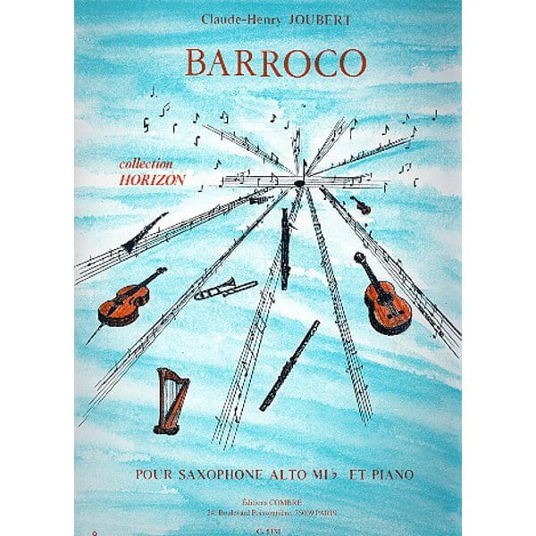 Claude-Henry Joubert - Barroco pour saxophone alto et piano - nuty na saksofon altowy i fortepian