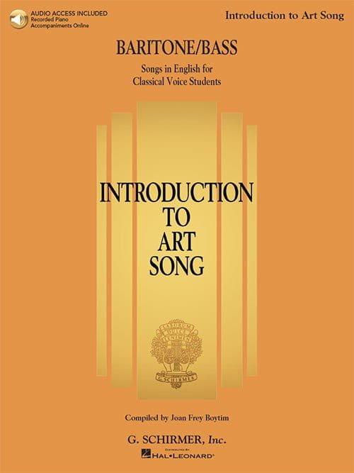 Introduction To Art Song For Baritone / Bass (+ audio online) - pieśni dla studentów śpiewu klasycznego - nuty na głos solo z fortepianem - Joan Frey