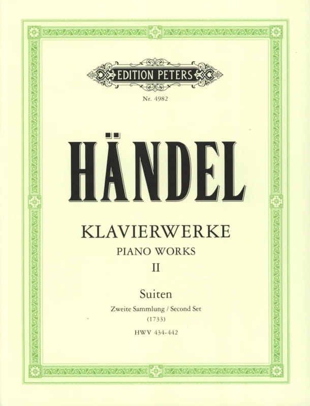 Georg Friedrich Handel: Klavierwerke II - kompozycje na instrumenty klawiszowe tom 2 - nuty na fortepian