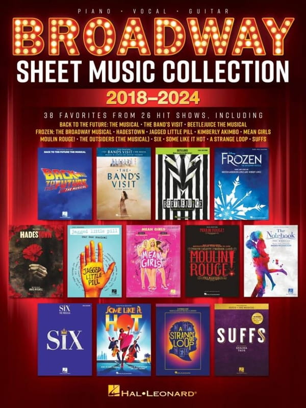 Broadway Sheet Music Collection 2018-2024 (PVG) - nuty na głos, na fortepian, akordy gitarowe i słowa piosenek z musicali