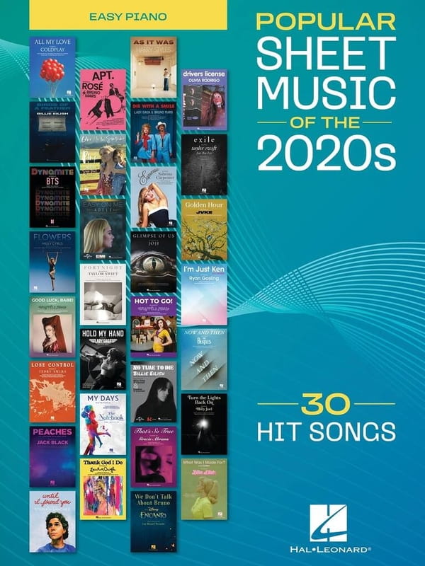 Popular Sheet Music of the 2020s (PVG) - 30 hitów z lat 2020-tych - melodia, nuty na fortepian, akordy gitarowe i słowa piosenek