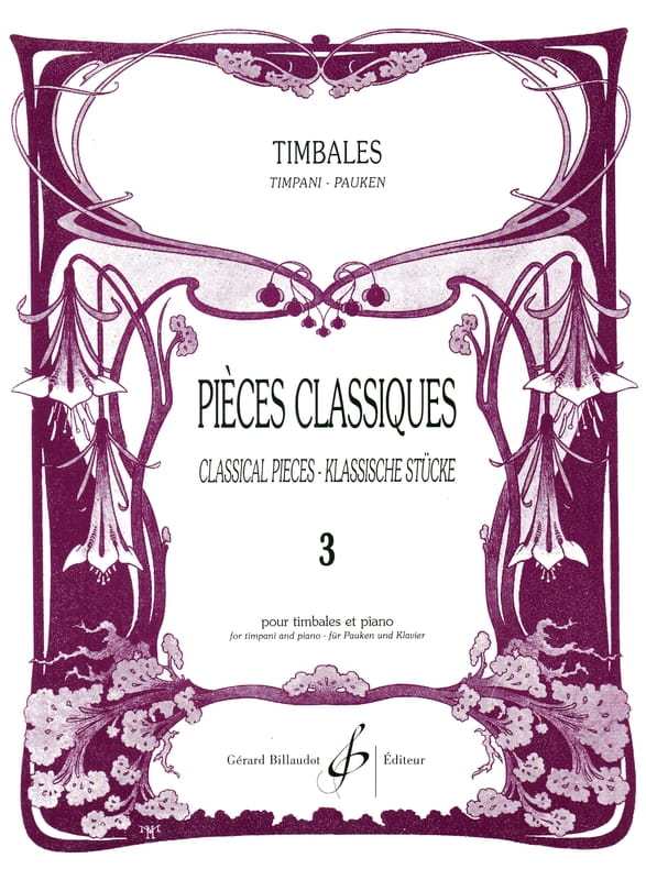 Pieces classiques pour timbales 3 - Patrice Sciortino - utwory klasyczne - nuty na kotły i fortepian