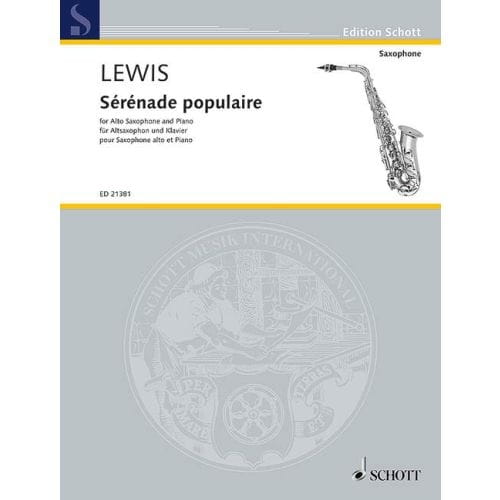 Paul Lewis: Serenade populaire for Alto Saxophone and Piano - nuty na saksofon altowy i fortepian