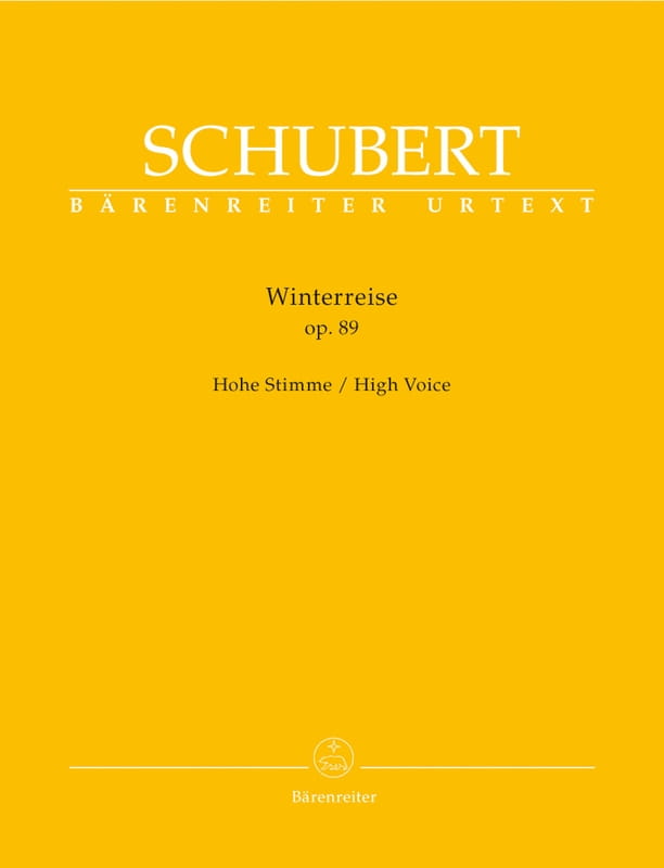 Franz Schubert: Winterreise op. 89 D 911 for High Voice - Podróż zimowa - nuty na głos wysoki z fortepianem