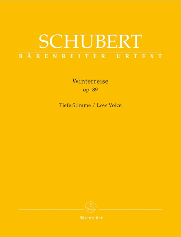 Franz Schubert: Winterreise op. 89 D 911 for Low Voice - Podróż zimowa - nuty na głos niski z fortepianem