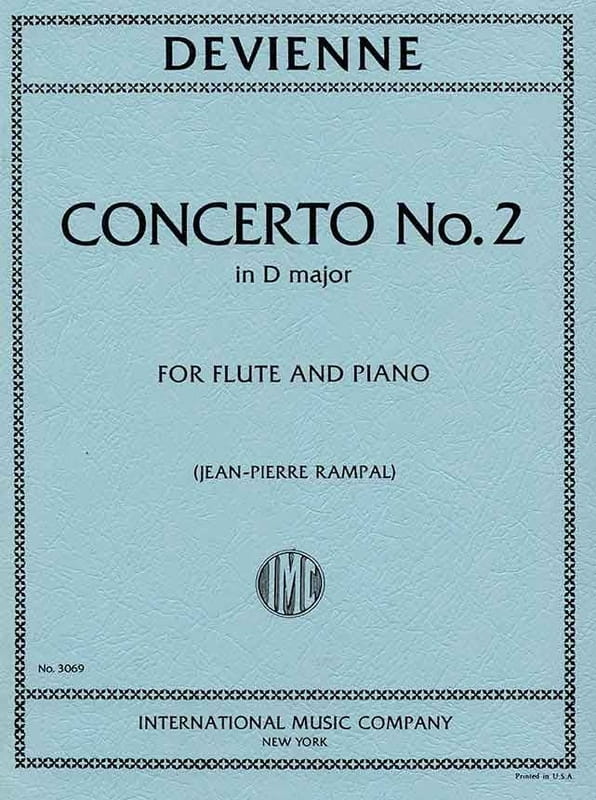 Francois Devienne: Concerto No. 2 in D major for Flute and Piano - Jean-Pierre Rampal - koncert fletowy nr 2 D-dur - nuty na flet poprzeczny i fortepi