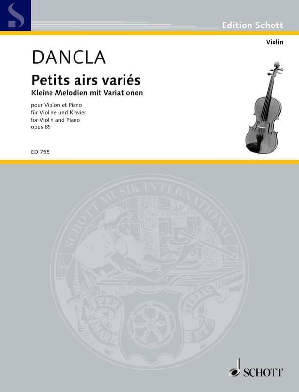 Charles Dancla: Petits airs varies sur des themes favoris op. 89 - wariacje - nuty na skrzypce i fortepian