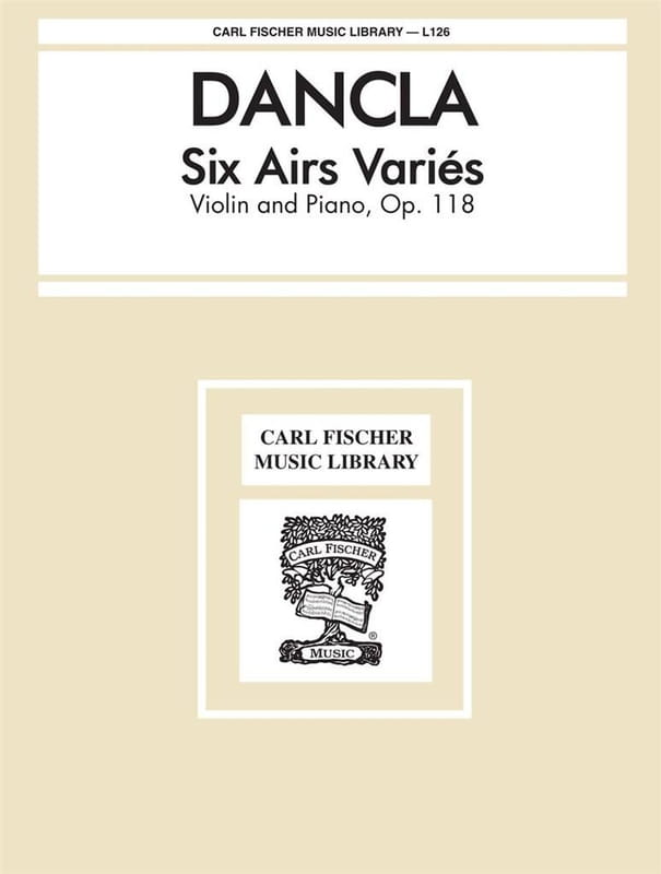 Charles Dancla: Six airs varies op. 118 - wariacje - nuty na skrzypce i fortepian