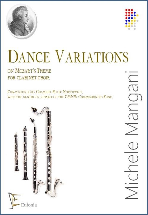 Michele Mangani: Dance Variations on Mozart's Theme for Clarinet Choir - nuty na zespół klarnetowy