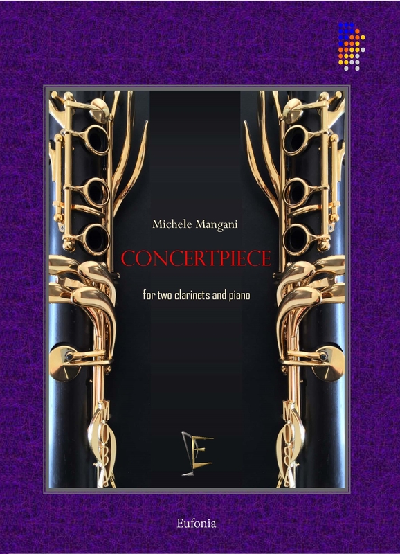 Michele Mangani: Concertpiece for Two Clarinets and Piano - nuty na duet klarnetowy i fortepian