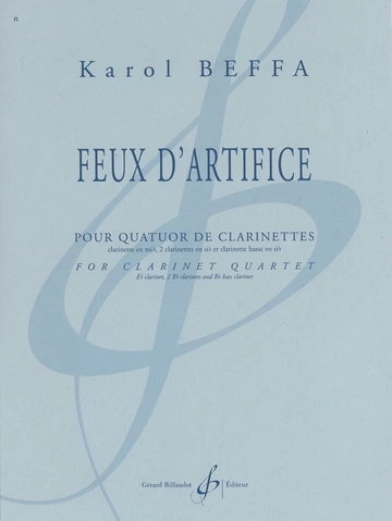 Karol Beffa: Feux D'Artifice pour quatuor de clarinettes - nuty na kwartet klarnetowy