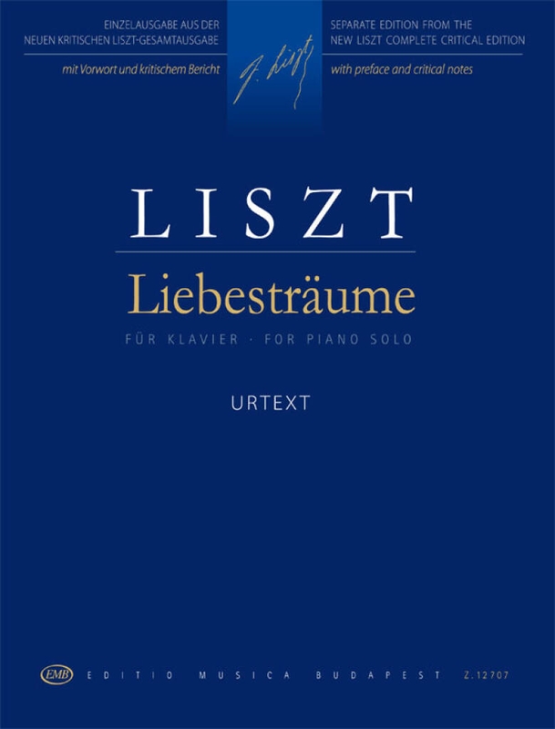 Ferenc Liszt: Liebestraume for solo piano - Love's Dream - Marzenia miłosne - nuty na fortepian