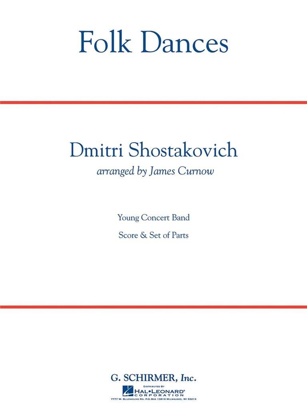 Dymitr Szostakowicz: Folk Dances (Score & Parts) - James Curnow - pieśni ludowe - nuty na młodzieżową orkiestrę dętą