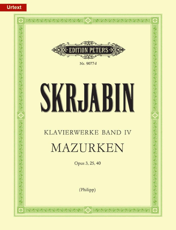 Aleksandr Skriabin: Klavierwerke IV - Piano Works - dzieła fortepianowe tom 4 - nuty na fortepian