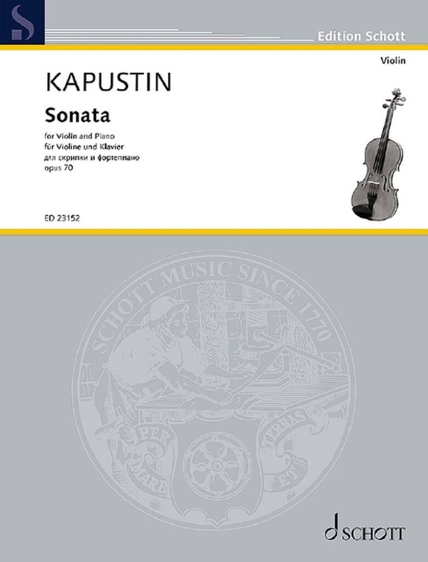 Nikołaj Kapustin: Sonata for Violin and Piano op. 70 - nuty na skrzypce z fortepianem