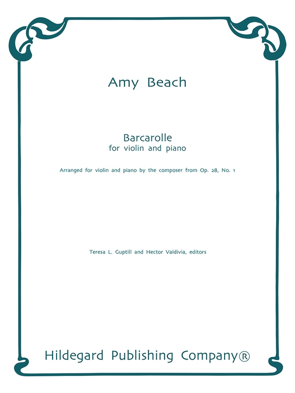 Amy Beach: Barcarolle op. 28 nr 1 for Violin and Piano - nuty na skrzypce i fortepian