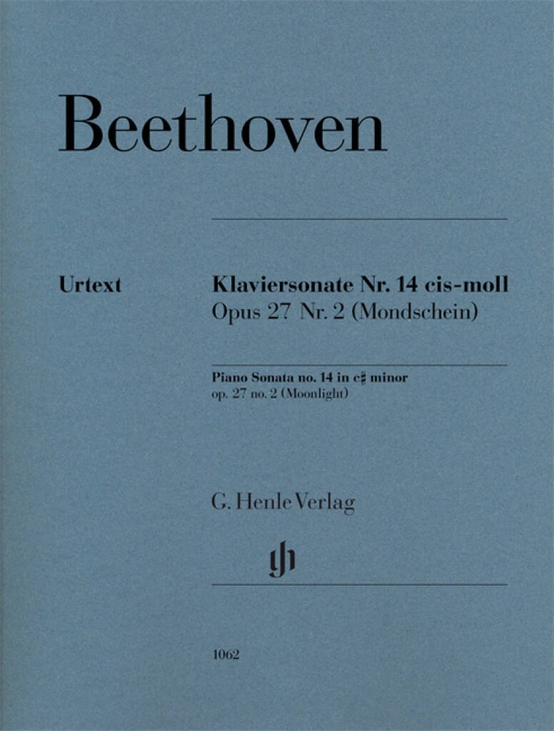 Ludwig van Beethoven: Piano Sonata nr 14 cis-moll op. 27 nr 2 (Moonlight) - sonata fortepianowa księżycowa - nuty na fortepian
