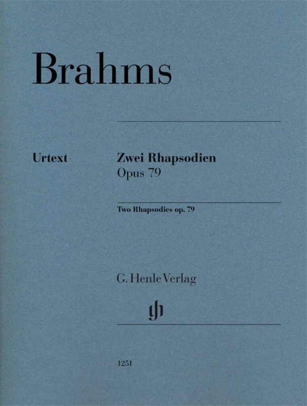 Johannes Brahms: Two Rhapsodies op. 79 - dwie rapsodie - nuty na fortepian