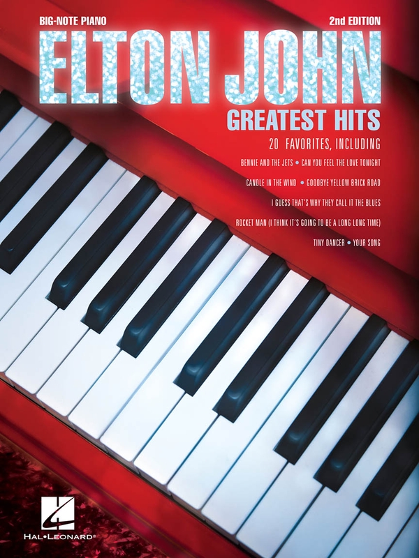 Elton John Greatest Hits (Big-Note Piano) - 20 ulubionych piosenek - bardzo łatwe nuty na pianino dla początkujących